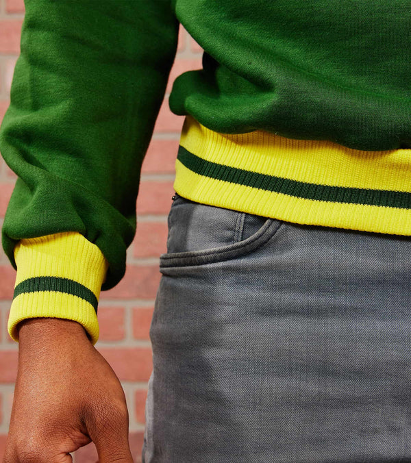 Gilbert Hall Branded Green + Gold BEHOLD Crew Neck Sweater