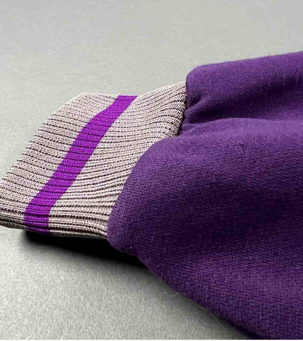 Gilbert Hall Branded Purple + Grey Brownite Crew Neck Sweater