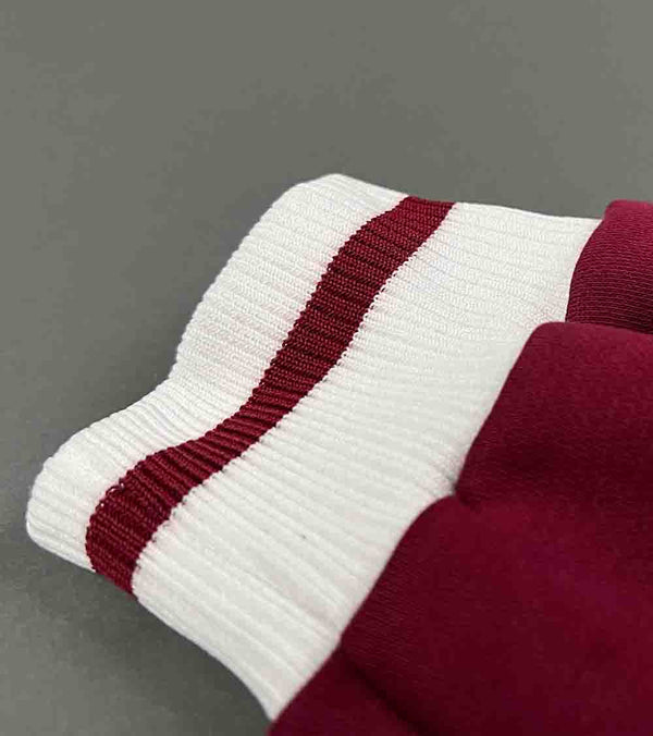 Gilbert Hall Branded Maroon + White THE HILL Crew Neck Sweater