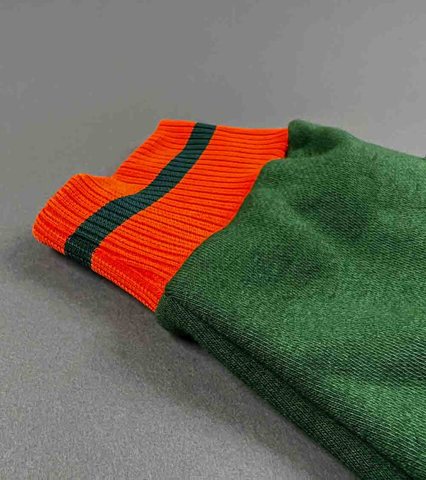 Gilbert Hall Branded Green + Orange FAMULY Crew Neck Sweater