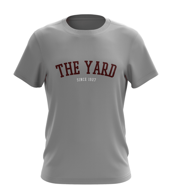 Branded Grey+Maroon THE YARD Crew Neck T Shirt