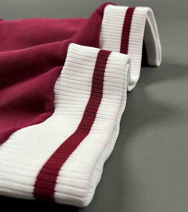 Gilbert Hall Branded Maroon + White THE HILL Crew Neck Sweater